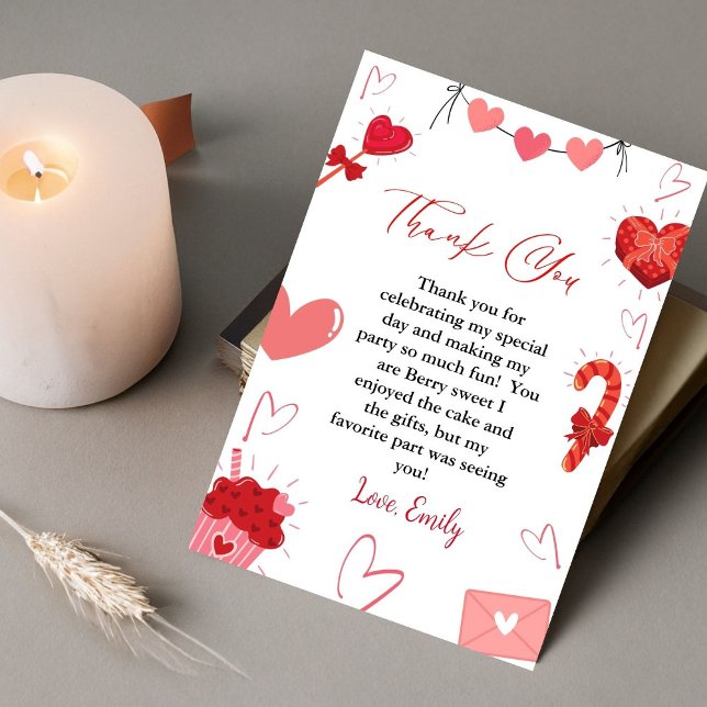 Tarjeta de agradecimiento de San Valentín de coraz (Subido por el creador)