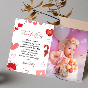 Tarjeta de agradecimiento de San Valentín de coraz