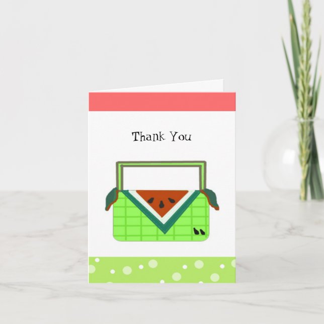 Tarjeta de agradecimiento de sandía (Anverso)