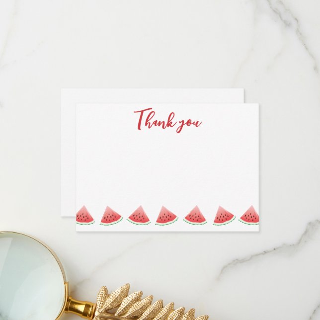 Tarjeta de agradecimiento de sandía (Anverso/Reverso In Situ)
