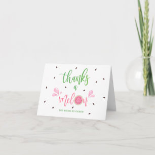 Tarjeta de agradecimiento de sandía Gracias a un m