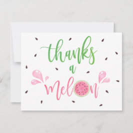 Tarjeta de agradecimiento de sandía Gracias una sa