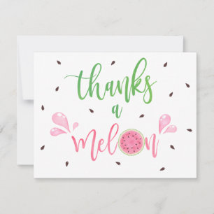 Tarjeta de agradecimiento de sandía Gracias una sa