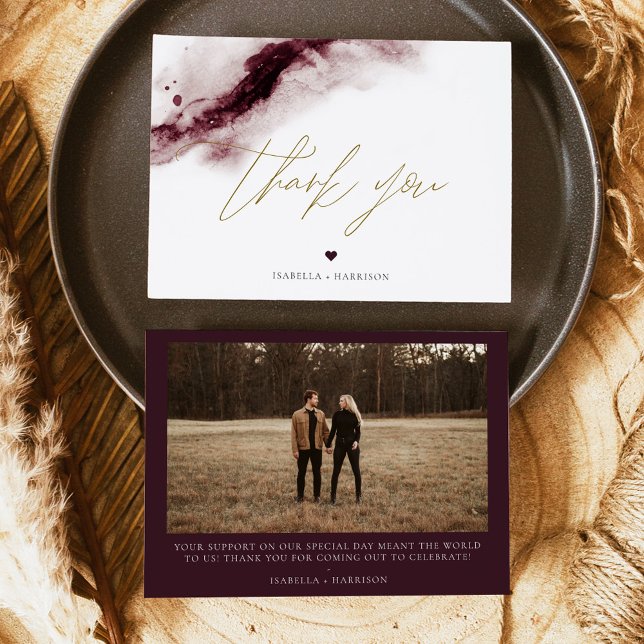 Tarjeta de agradecimiento de SCARLETT Boho Burgund (Subido por el creador)