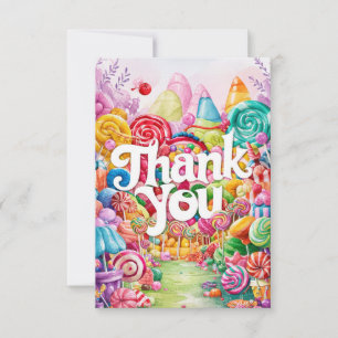 Tarjeta de agradecimiento de Scoops Candyland