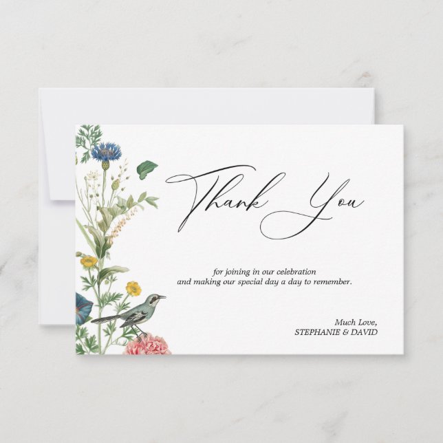 Tarjeta de agradecimiento de Secret Garden WildFlo (Anverso)