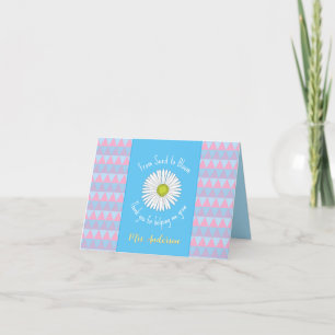 Tarjeta De Agradecimiento De Semilla a Flor Maestra