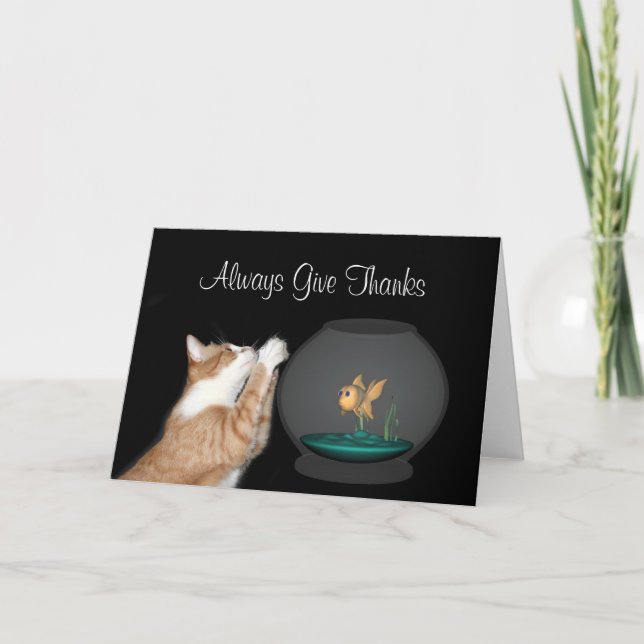 Tarjeta De Agradecimiento Dé siempre las gracias (Anverso)