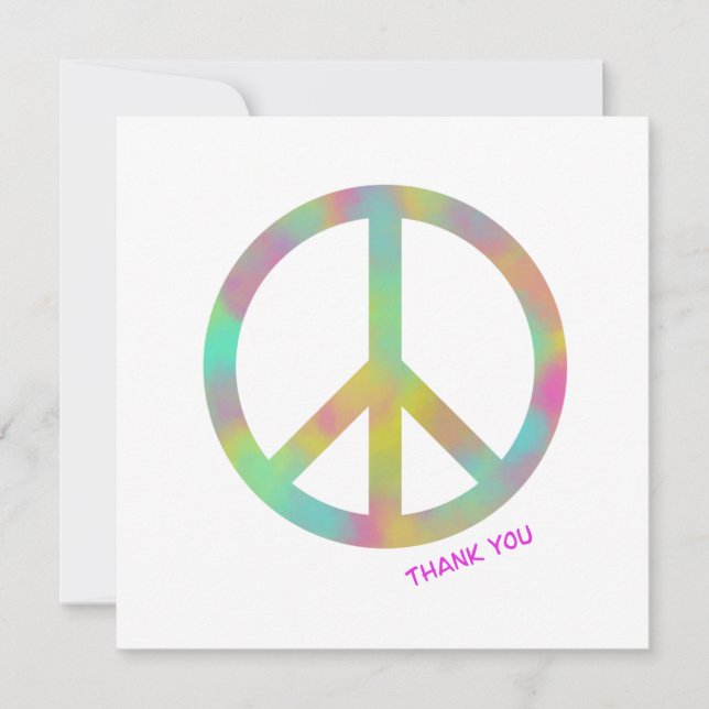 Tarjeta de agradecimiento de signo de paz (Anverso)
