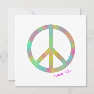 Tarjeta de agradecimiento de signo de paz