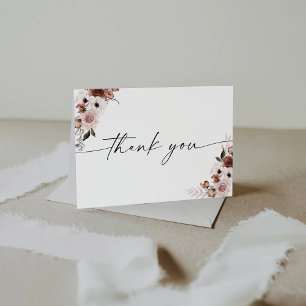 Tarjeta de agradecimiento de Silk Floral Baby Show