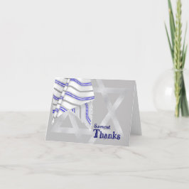 Tarjeta de agradecimiento de Silver & Blue Bar Mit