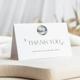 Tarjeta de agradecimiento de Silver Disco Ball Bri