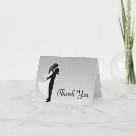 Tarjeta de agradecimiento de Silver Ombre Silhouet