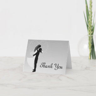 Tarjeta de agradecimiento de Silver Ombre Silhouet