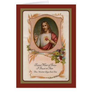 Tarjeta de agradecimiento de simpatía católica de 