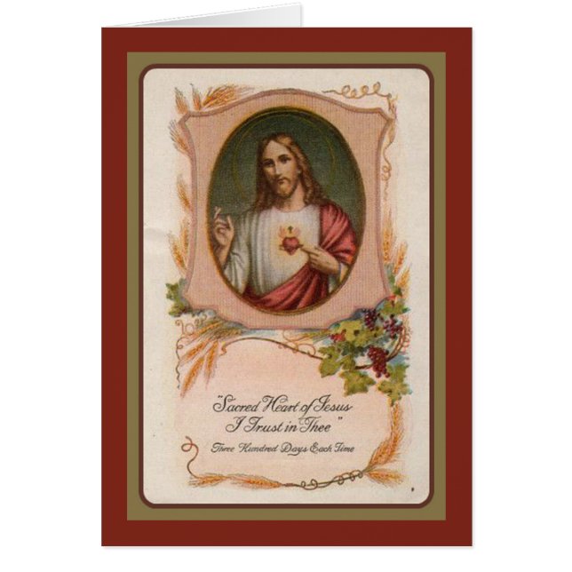 Tarjeta de agradecimiento de simpatía católica de  (Frente)