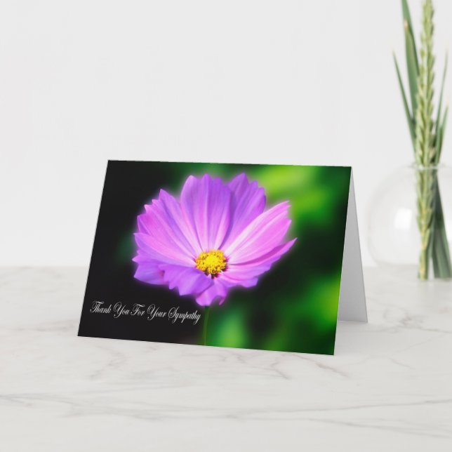 Tarjeta de agradecimiento de simpatía de Cosmos Pú (Anverso)
