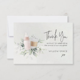 Tarjeta de agradecimiento de Sip y See Recién naci