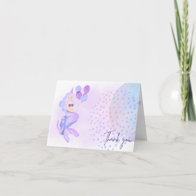 Tarjeta de agradecimiento de sirena (Anverso)