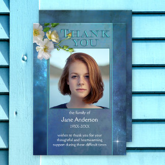 Tarjeta de agradecimiento de Sky Sympathy Funeral