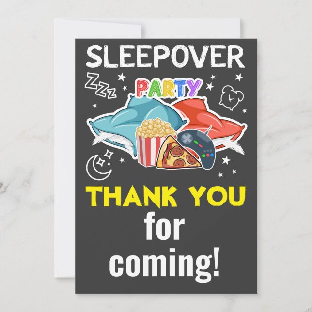 Tarjeta de agradecimiento de Sleepover Boy - SLEEP (Anverso)
