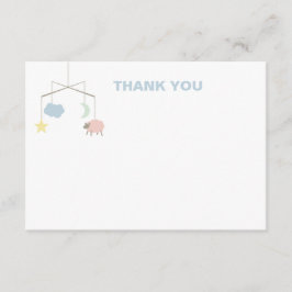 Tarjeta de agradecimiento de Sleepy Crib Mobile Ba