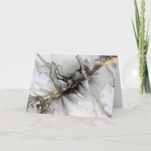 Tarjeta de agradecimiento de Smokey Black Gray Gol (Anverso)