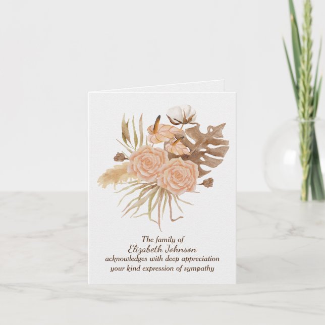 Tarjeta de agradecimiento de solidaridad de Rosa d (Anverso)