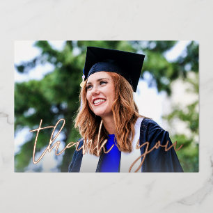 Tarjeta de agradecimiento de sombrero de graduació