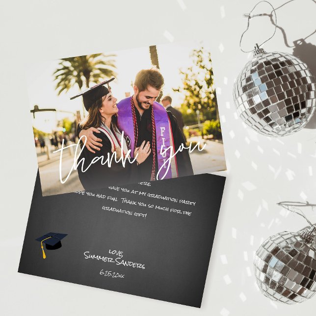 Tarjeta de agradecimiento de sombrero de graduació (Subido por el creador)