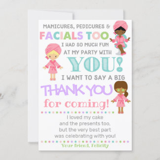 Tarjeta de agradecimiento de Spa | Cumpleaños De S