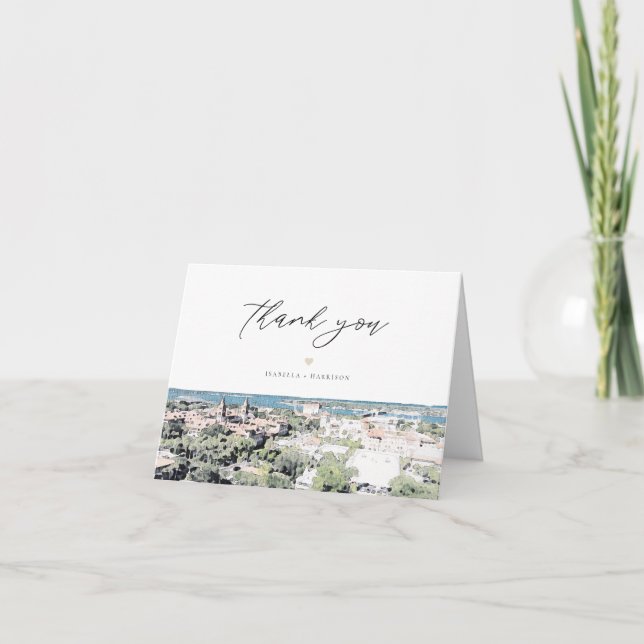 Tarjeta de agradecimiento de ST AUGUSTINE Fl Water (Anverso)