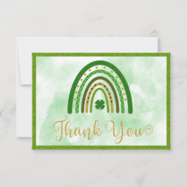 Tarjeta de agradecimiento de St. Patrick's Rainbow