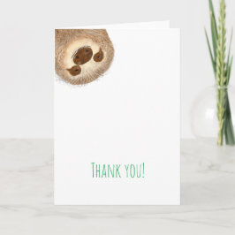 Tarjeta de agradecimiento de Stanley sloth
