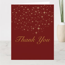 Tarjeta de agradecimiento de Star Gold Flat