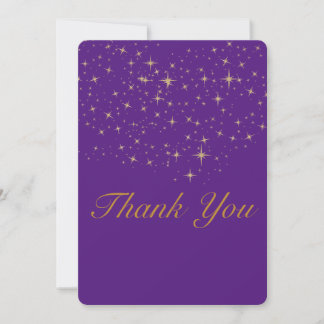Tarjeta de agradecimiento de Star Gold Flat |Zazzl