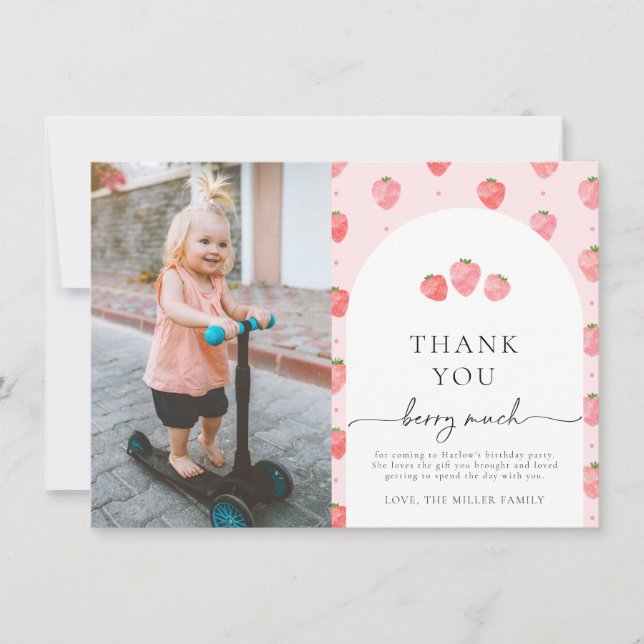 Tarjeta de agradecimiento de Strawberry (Anverso)