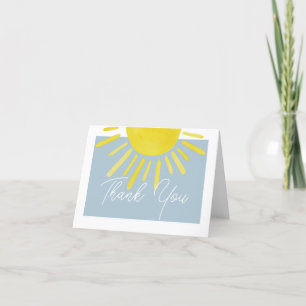Tarjeta de agradecimiento de Sun Sunshine Baby Sho