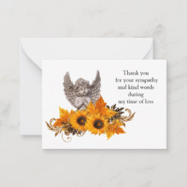 Tarjeta de agradecimiento de Sunflower Angel