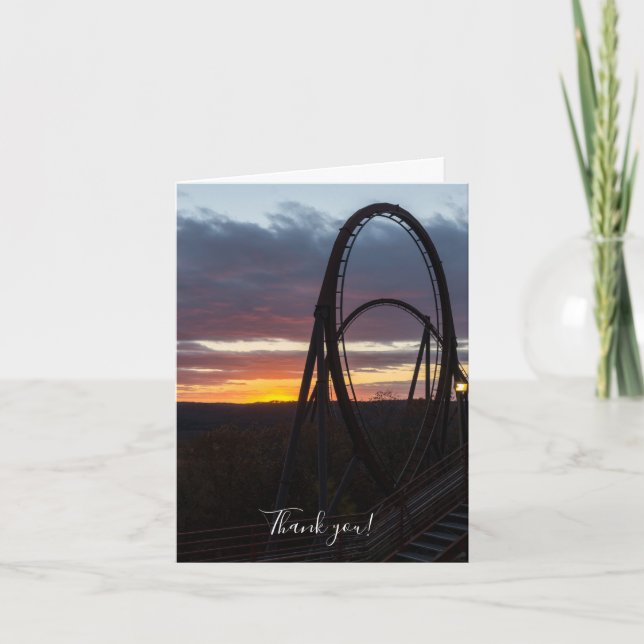 Tarjeta de agradecimiento de Sunset Over Wilfire (Anverso)