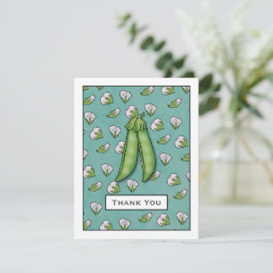 Tarjeta de agradecimiento de Sweet Peas Baby Showe