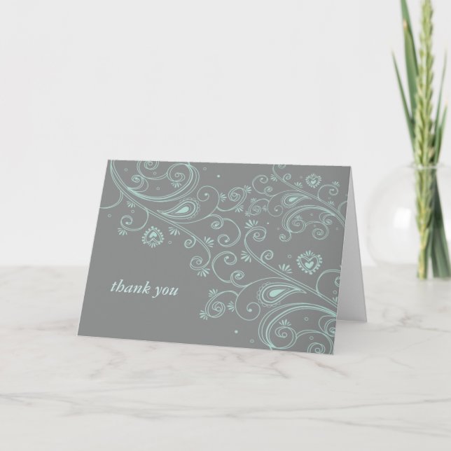 tarjeta de agradecimiento de swirl (Anverso)