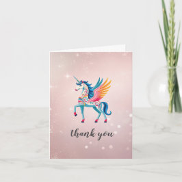 Tarjeta de agradecimiento de Swirling Unicorn
