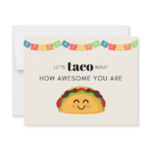 Tarjeta de agradecimiento de Taco