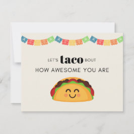 Tarjeta de agradecimiento de Taco