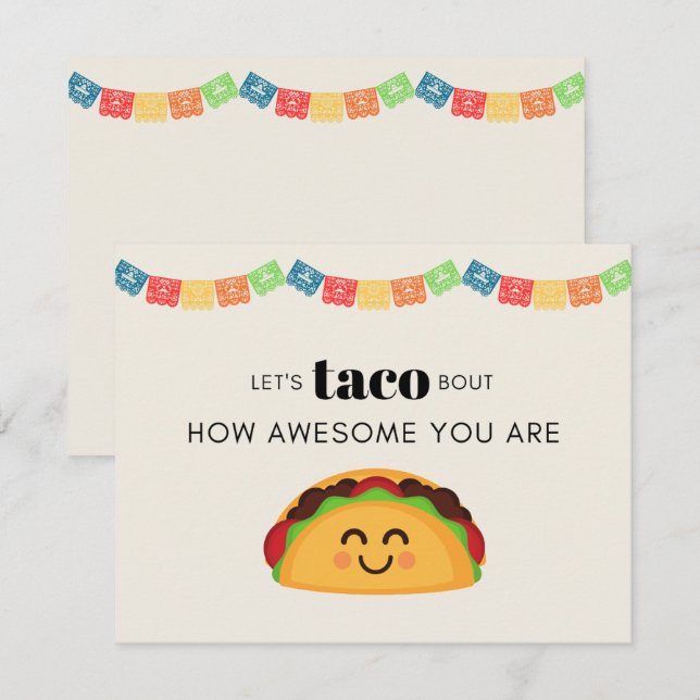 Tarjeta de agradecimiento de Taco (Anverso / Reverso)
