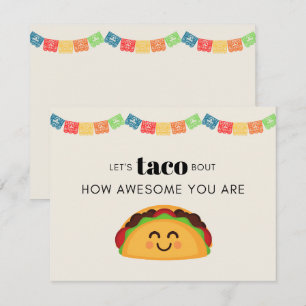 Tarjeta de agradecimiento de Taco