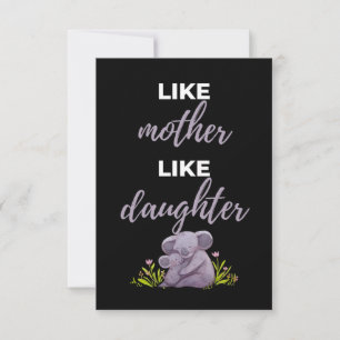 Tarjeta De Agradecimiento De Tal Madre Tal Hija