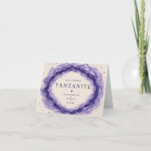 Tarjeta de agradecimiento de Tanzanita, piedra de 